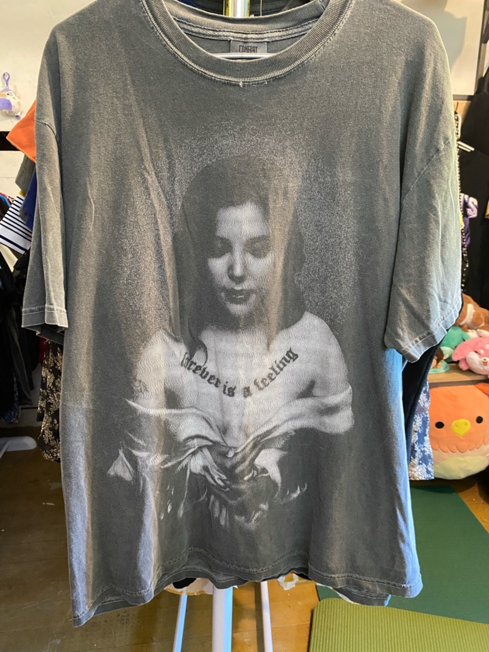 Lucy Dacus Comfort Colors Gray Crewneck Tee with Branded Neck Tag